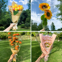 Sunflower Emulation Floral Bouquet Tulip Fake Flowers Living-room Swing Piece Packing Flower Picnic Dinners Photo Props Gifts