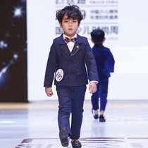 Flower boy boy suit suit suit autumn and winter dress male treasure childrens suit three-piece boy catwalk performance suit