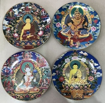 Special price Jingdezhen ceramics Ancient gold decoration Porcelain plate Sitting plate Hanging plate plate Thangka wall decoration Living room ornaments