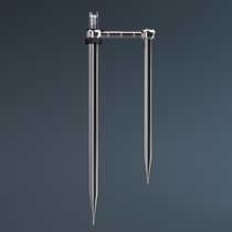 Empty hook Enlightenment fishing umbrella ground insert mirror stainless steel accessories 12mm thread mouth non-slip detachable umbrella base