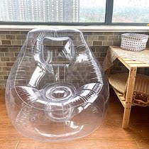 Transparent sofa inflatable Net red outdoor art seat photography props lazy travel portable tatami