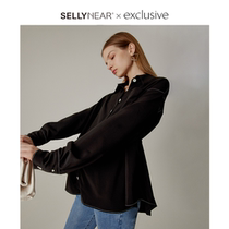 SELLYNEAR pregnant women shirt Autumn New Fashion loose temperament Joker top black long sleeve shirt