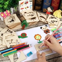 Children learn to draw tool set graffiti coloring painting painting template childrens educational toy painting