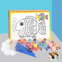 Childrens coloring painting watercolor painting paint painting graffiti oil painting set diy handmade kindergarten painting painting painting painting
