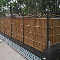 Bamboo fence fence fence Outdoor courtyard carbonized anti-corrosion vegetable garden fence Garden landscape Japanese exquisite fence wall