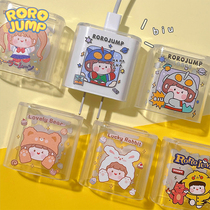 Meat meat sauce cartoon for Apple 11 12 charger protective cover 20w fast charging head ipad transparent power shell female