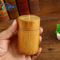 Bamboo toothpick box Bamboo toothpick tube environmentally friendly toothpick pot creative retro hotel cafe home toothpick box