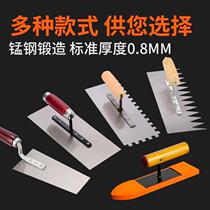Trowel trowel bricklayer tool plastering stainless steel plastering tile tool serrated scraper decoration paving tile