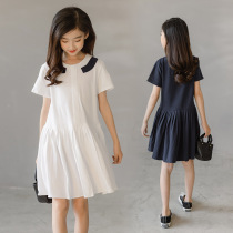  South Korea SZ summer 2021 new middle and large childrens Korean version of the girls  college style dress western princess skirt medium and long section
