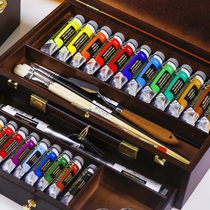 Dutch Terrence Rembrandt Van Gogh oil painting pigment artist grade gift wooden box set Professional Master oil paint 10 16 34 41 Color Portrait special set classical oil painting paint
