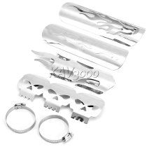 Motorcycle accessories Harley Prince modified retro flame skull exhaust pipe insulation hot cover insulation cover