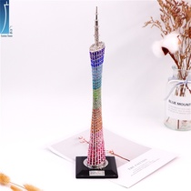 Canton Tower souvenir model ornaments copper gold-plated Swarovski element Crystal handset business gift