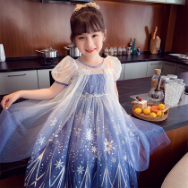 Girls foreign style princess dress summer 2021 new childrens net red dress Super foreign girl net dress dress