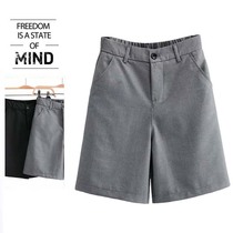 Counter export tail single big name cut standard clearance warehouse to pick up leakage commuter high waist womens pants Summer thin five-point pants suit pants