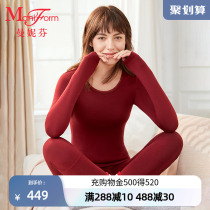 Ms. Manneffen lady lace splicing large round neck long sleeve blouse inner lap warm clothes bottom warm autumn clothes 20210418
