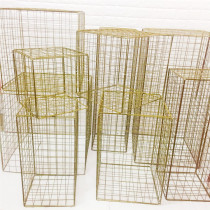 Bold and hard gold mesh mesh wedding props supplies decorative barbed wire wedding planning T Post