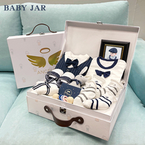 Newborn baby clothes set cotton gift box gift high-end baby Full Moon meet gift supplies spring and autumn boy