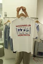 Korea Dongdaemun direct mail discount be a busy bee womens short-sleeved printed all-in-one T-shirt