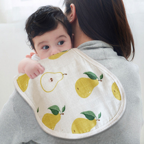 Baby shoulder protection spit baby bib snapping milk towel anti-overflow milk bib bamboo cotton gauze belly protection