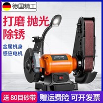 Industrial grade 6 inch 8 inch sandpaper polishing machine small sharpener desktop woodworking grinder sand belt machine