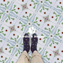 Nordic B & B hipster All Porcelain Mesh Red Flower Tiles Toilet Wall Floor Tiles Living Room Kitchen Tiles 200