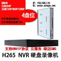 NBD8032H4 hard disk video recorder 4 SATA interface 8 channels 4K32 channel 5MP network surveillance camera nvr