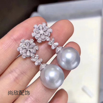 Shanghin DIY accessories new s925 pure silver sweet beauty Pearl Suit Fashion Flowers Earbuds Pendant empty Toys