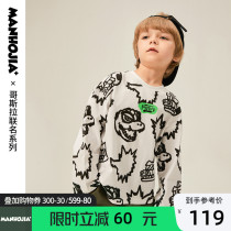 (Godzilla) cartoonist Chao brand childrens clothing boys long sleeve T-shirt spring and autumn thin models of childrens autumn clothes Cotton