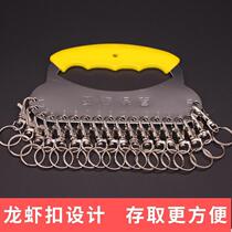 Thickened stainless steel key plate key storage ring can be marked buckle rental hotel classification management keychain