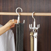 Wardrobe multi-purpose adhesive hook household rotating silk scarf tie storage rack multi-function plastic belt adhesive hook hanging new products