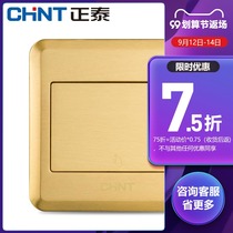 Chint ground plug damping press flip socket household hidden all copper ground cover without Module cassette