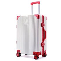 Luggage female students Korean hipster pull rod suitcase universal wheel men large capacity aluminum frame password leather box
