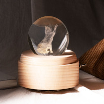 jeancard music box lucky cat Cat Music Box Music Box crystal ball creative birthday gift to give girlfriends