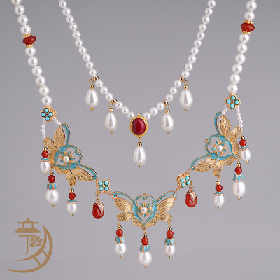 taobao agent Genuine design cheongsam for bride, universal Hanfu, necklace, chain, Chinese style