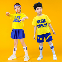 61 Childrens performance clothing Group lesbian exercise suit Male and female childrens dance clothing Childrens cheerleading performance clothing