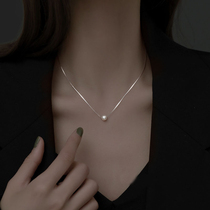 Korea single pearl pendant necklace fashion female summer niche design sense sterling silver 2021 New choker