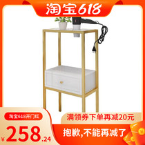 Barbershop with lamp Hair salon special mirror table Simple beauty hair iron and dyeing Marble countertop single and double-sided hair cutting mirror