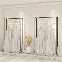Floor-standing wedding dress rack special display rack company mall clothing store hanging clothes rack simple custom-made