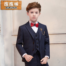 Childrens suit suit Boy small suit Middle and large child flower girl dress Little boy catwalk piano performance suit winter