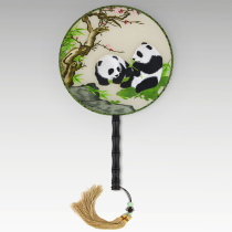 Round Fan Classical Embroidery Su Embroidery Finished Fan Palace Su Embroidery Fan Double-sided Embroidery with Chinese Characteristics Gifts for Forepeople