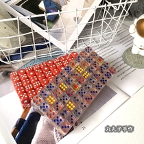 Maru ball hand made fillet plastic transparent crystal color digital dice drop glue Mahjong decorative accessories