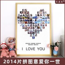  diy 2014 photo puzzle private custom wooden photo frame handmade homemade birthday gift