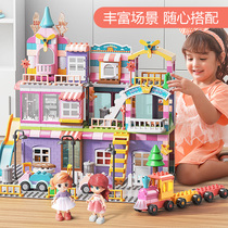 Fei Le Princess Castle House Villa Set Series Assembly Assembly Assembly Girls Childrens Popular Assemble Toys