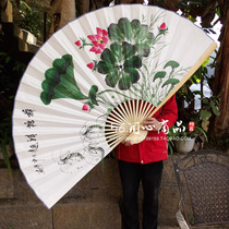 Large hanging fan decorative fan Chinese style decorative craft Large folding fan Photo studio props Wedding photography lotus
