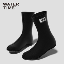 Watertime diving socks male and female long cylinder free submersible anti-slip jellyfish snorkeling shoes beach long socks footed outfits