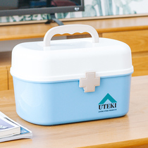 Medicine box storage box home large student dormitory small portable portable medicine box drug storage Family Pack