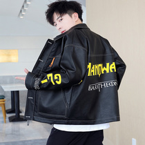 Leather men 2020 new spring and autumn mens coat fashion Korean edition leather jacket male teenagers student motorcycle clothing