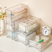 Minimalist drawer containing box desktop superimposed cosmetic debris storage box office stationery multilayer finishing box