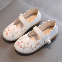 Girls Hanfu embroidered shoes childrens shoes childrens Chinese style costume shoes baby princess shoes Tang suit performance shoes