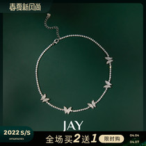 JAY Butterfly Necklace 2022 New Womens Niche Design Sense Choker Collarbone Chain Light Luxury Luxury Necklace